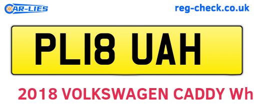 PL18UAH are the vehicle registration plates.