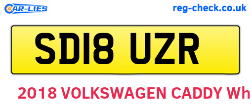 SD18UZR are the vehicle registration plates.