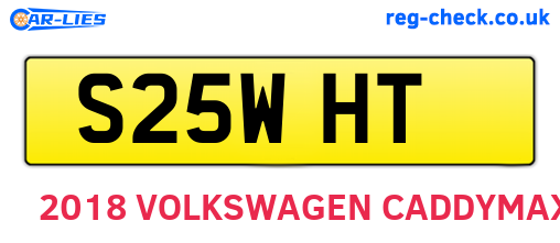 S25WHT are the vehicle registration plates.