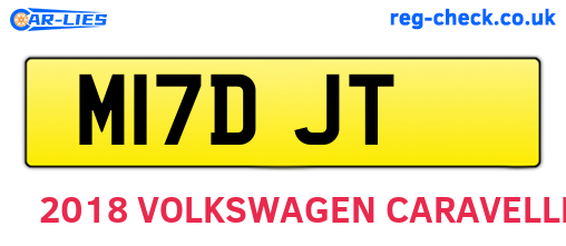M17DJT are the vehicle registration plates.