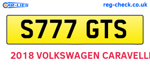 S777GTS are the vehicle registration plates.