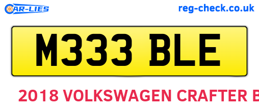 M333BLE are the vehicle registration plates.