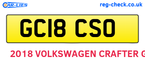 GC18CSO are the vehicle registration plates.