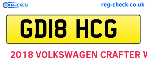 GD18HCG are the vehicle registration plates.