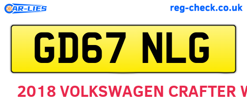 GD67NLG are the vehicle registration plates.