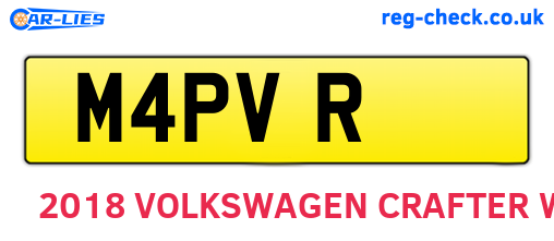 M4PVR are the vehicle registration plates.