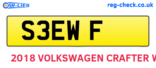 S3EWF are the vehicle registration plates.