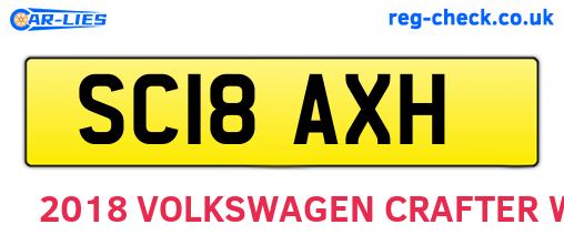 SC18AXH are the vehicle registration plates.