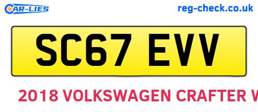 SC67EVV are the vehicle registration plates.