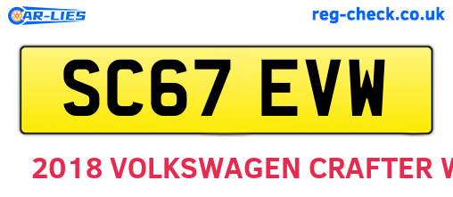 SC67EVW are the vehicle registration plates.