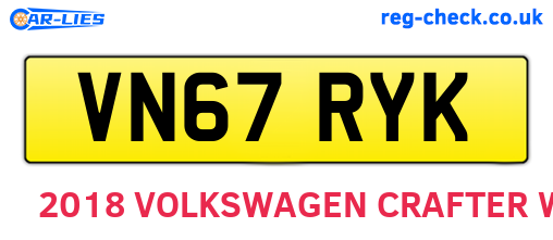 VN67RYK are the vehicle registration plates.