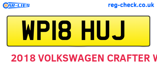 WP18HUJ are the vehicle registration plates.