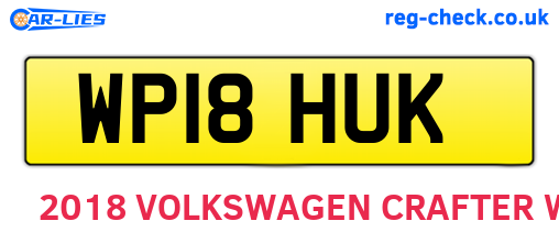 WP18HUK are the vehicle registration plates.
