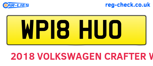 WP18HUO are the vehicle registration plates.