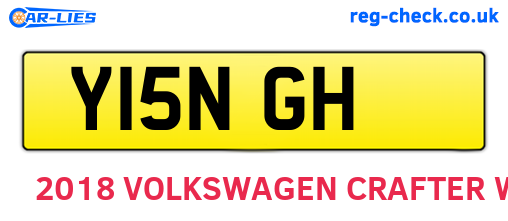 Y15NGH are the vehicle registration plates.