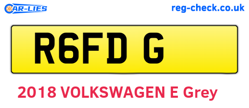 R6FDG are the vehicle registration plates.