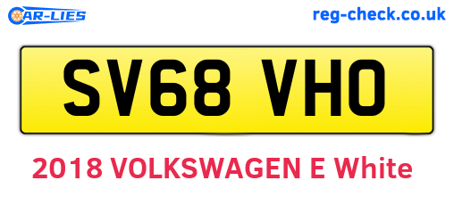 SV68VHO are the vehicle registration plates.