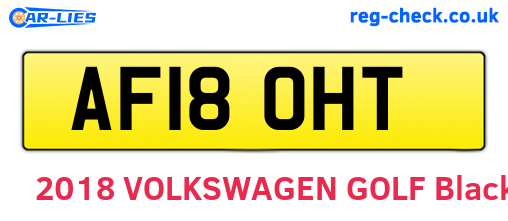 AF18OHT are the vehicle registration plates.