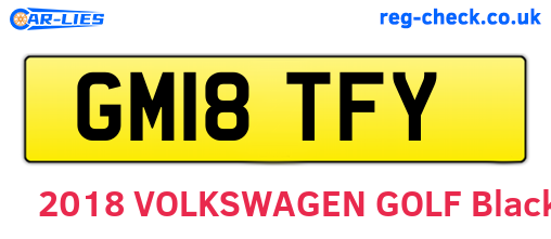 GM18TFY are the vehicle registration plates.