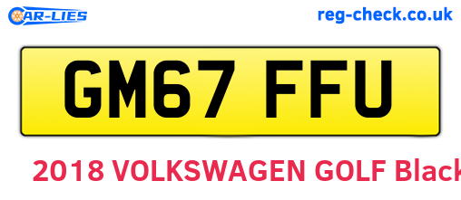 GM67FFU are the vehicle registration plates.