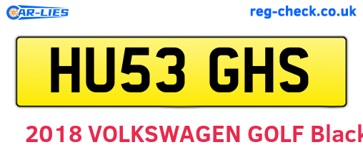 HU53GHS are the vehicle registration plates.