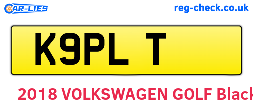 K9PLT are the vehicle registration plates.