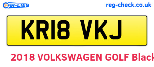 KR18VKJ are the vehicle registration plates.