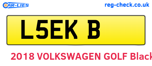 L5EKB are the vehicle registration plates.