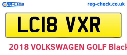 LC18VXR are the vehicle registration plates.