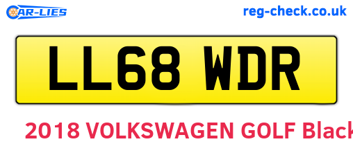 LL68WDR are the vehicle registration plates.