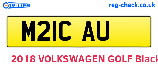 M21CAU are the vehicle registration plates.