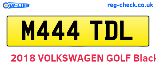 M444TDL are the vehicle registration plates.