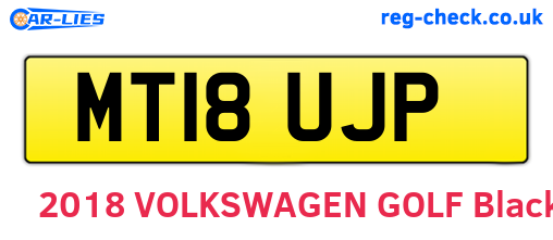 MT18UJP are the vehicle registration plates.