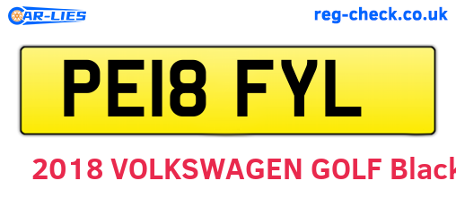 PE18FYL are the vehicle registration plates.
