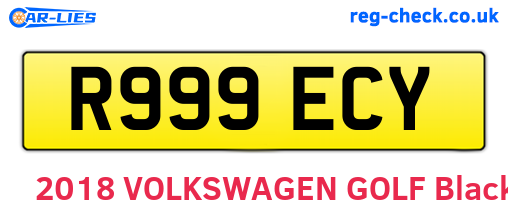 R999ECY are the vehicle registration plates.