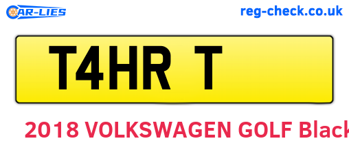 T4HRT are the vehicle registration plates.
