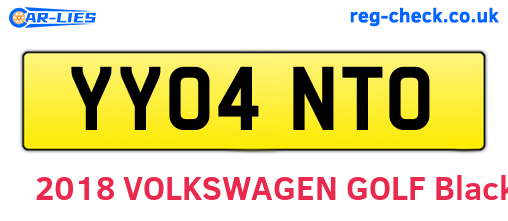 YY04NTO are the vehicle registration plates.