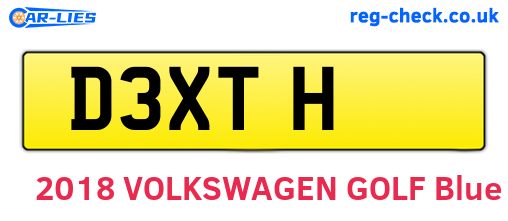D3XTH are the vehicle registration plates.