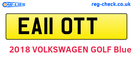 EA11OTT are the vehicle registration plates.