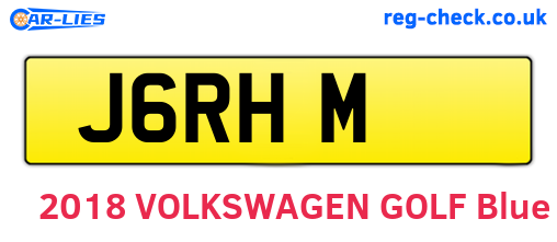 J6RHM are the vehicle registration plates.