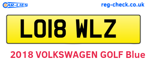 LO18WLZ are the vehicle registration plates.