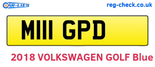 M111GPD are the vehicle registration plates.