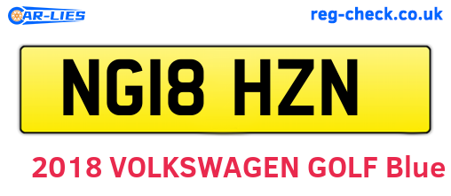NG18HZN are the vehicle registration plates.