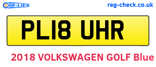 PL18UHR are the vehicle registration plates.