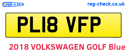 PL18VFP are the vehicle registration plates.