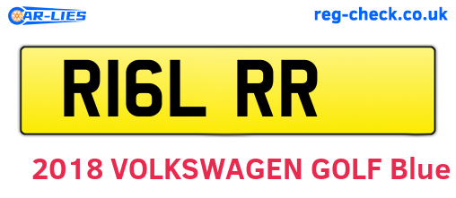 R16LRR are the vehicle registration plates.