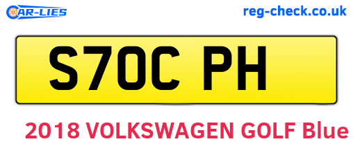 S70CPH are the vehicle registration plates.