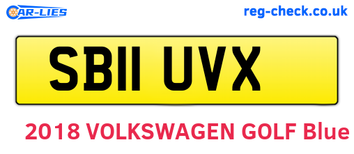 SB11UVX are the vehicle registration plates.
