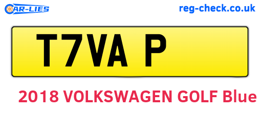 T7VAP are the vehicle registration plates.