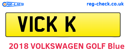 V1CKK are the vehicle registration plates.
